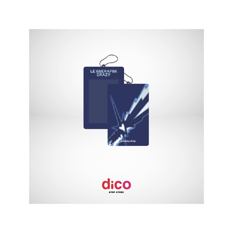 LE SSERAFIM - CRAZY LOGO PHOTOCARD HOLDER (1 VER. AZUL) (WEVERSE POB)