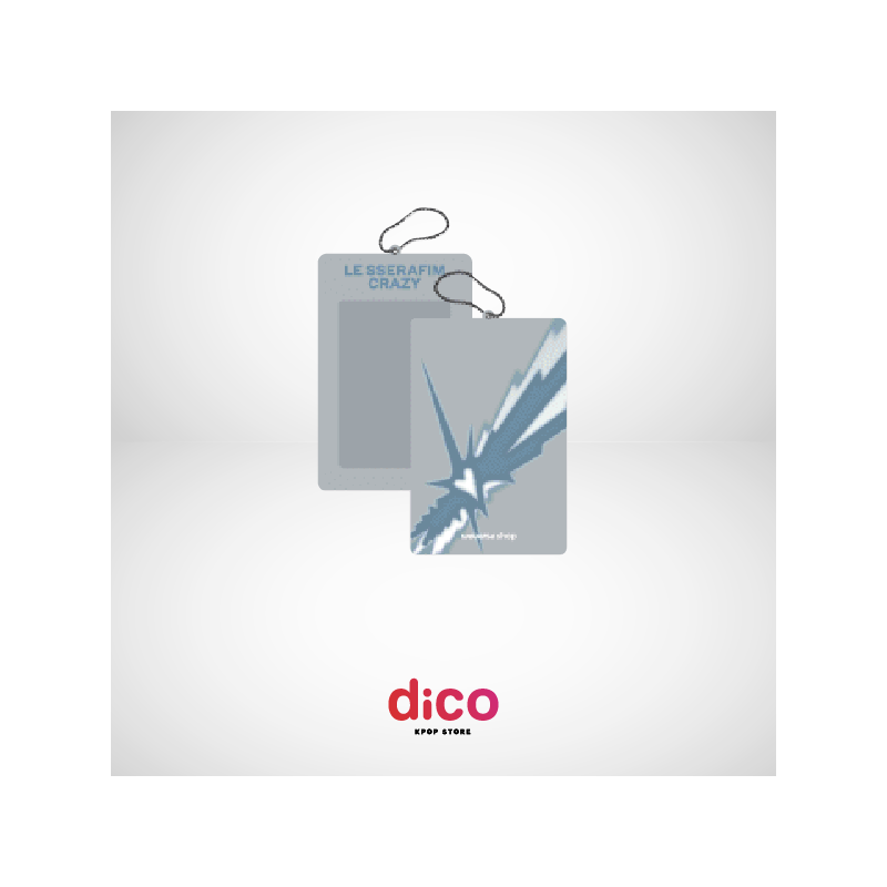 LE SSERAFIM - CRAZY LOGO PHOTOCARD HOLDER (1 VER. GRIS) (WEVERSE POB)