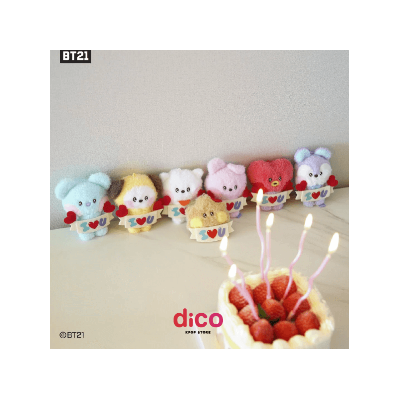BT21 - Minini Plush Keyring I LOVE YOU BT21 - Minini Plush Keyring I LOVE YOU