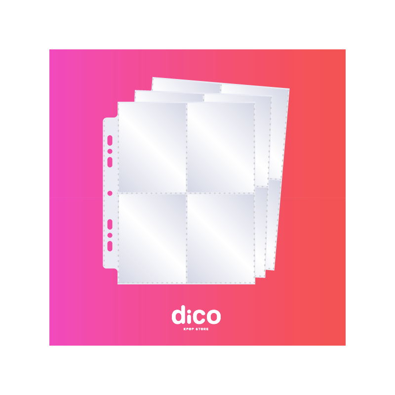 PACK 10 HOJAS BINDER A5 (4 BOLSILLOS): GRANDE